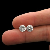 1Ct Simulated Diamond Solitaire Light Prong Stud Earring 925 Silver Gold... - $3.46