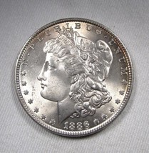1886 Silver Morgan Dollar VCH+ UNC Coin AN355 - £126.81 GBP