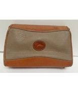VTG Dooney & Bourke R20 Bag Clutch Handbag Purse Brown Tan All-Weather Leather - $33.95