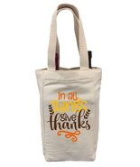 Thanksgiving Wine Gift Bag, Thanksgiving Tote Bag, Thanksgiving Gift - £10.32 GBP