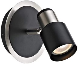 Wall Reading Light Fixture Sconce Black Led Bedside Spot Adjustable Mount Metal - £25.49 GBP