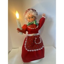 Vintage Rennoc Animated Illuminated Mrs Claus Candle 20&quot; Little People - $64.34