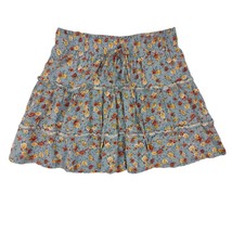 INDIGO RISING Women&#39;s M Floral Rayon Elastic Waist Skirt, Cottagecore Pe... - $19.35