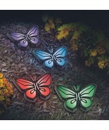 Sets of 4 Solar Powered Butterfly Lights Garden Pathway Outdoor Lawn - $736.94 MXN
