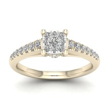 10K Yellow Gold 1/2ct TDW Diamond Cluster Ring - £391.67 GBP