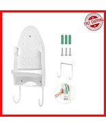 Convenient Wall-Mount Iron Holder with Hook &amp; Rest - Perfect for Small S... - $587.19 MXN