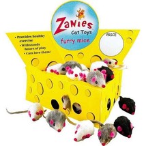 Zanies Fur Mice Cheese Wedge Cat Toy Display 60 Pieces - $1,871.59 MXN