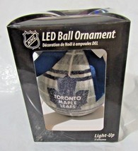 NHL Toronto Maple Leafs LED Ball Ornament Glitter Plaid by Team Sports A... - £19.74 GBP