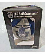 NHL Toronto Maple Leafs LED Ball Ornament Glitter Plaid by Team Sports A... - £20.09 GBP