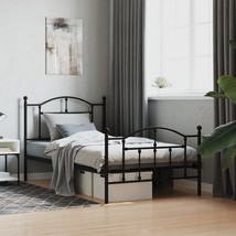  Bed Frame Black Powder-coated steel Twin Bed Frame Rectangular - $2,979.37 MXN