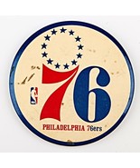 *Vintage Pinback Button PHILADELPHIA 76ERS 3.5&quot; - $19.89 CAD