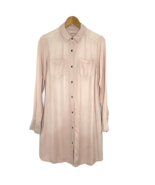 Merona Button Front Shirt Dress Womens size Medium Long Sleeve Pockets P... - £17.95 GBP