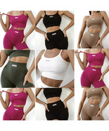 Seamless underwear set Yoga wear women&#39;s halter vest Yoga women&#39;s athlet... - $19.00
