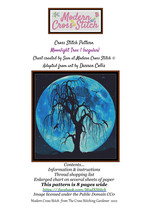 Moonlight Tree 1 ~~ Cross Stitch Pattern - $19.95