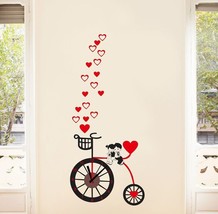 Couple Sitting On Bicycle&#39; Wall Sticker for Living Kids Room Decor 56 X 127cm - £12.34 GBP