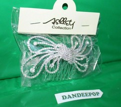 Ashley Collection Rhinestone Embellished Hair Comb Bridal Prom Party Accessory - £11.60 GBP