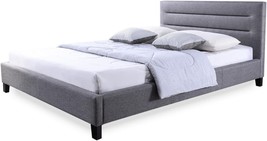 Baxton Studio Bbt6452-Grey-Full Bed Platform, Full, Grey - £252.58 GBP
