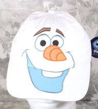 Disney Frozen Olaf Big Face Adult White Adjustable Hat Ball Cap Strapback - £9.14 GBP
