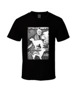 Goodfella&#39;s Old Man And Dogs Painting B/W T Shirt - $23.88+