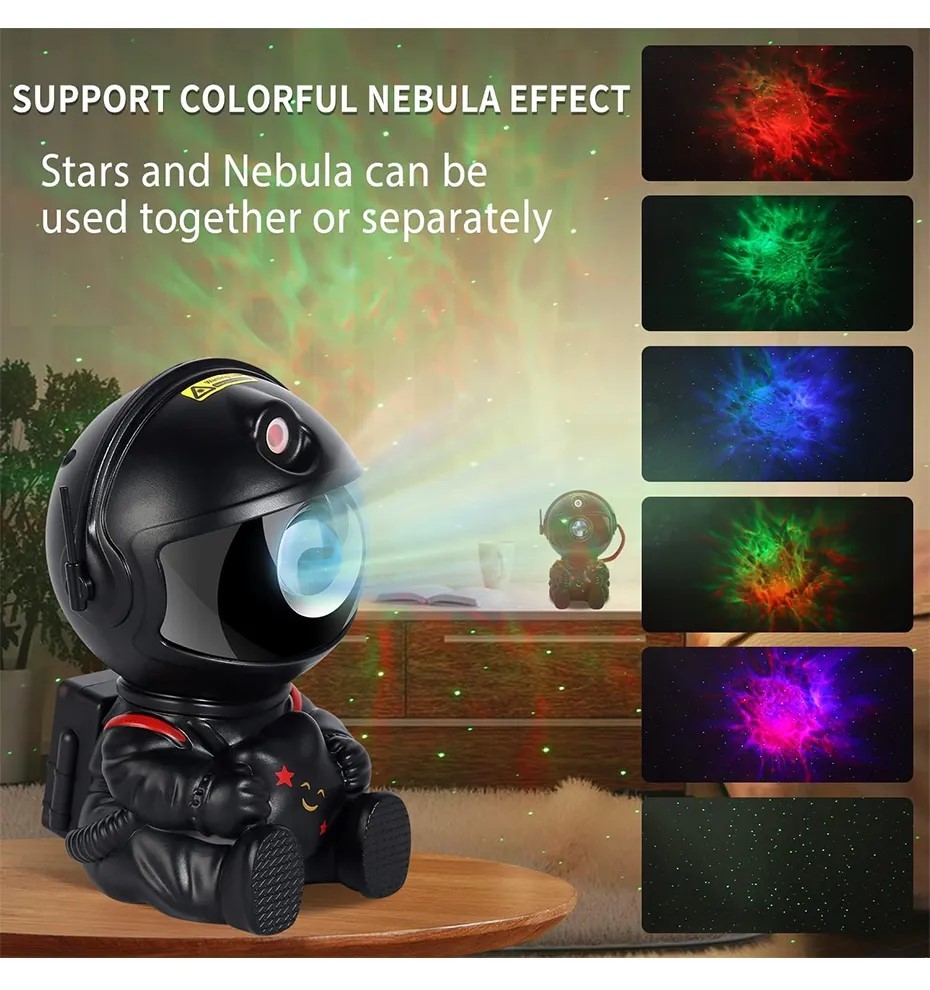 Galaxy Star Projector LED Night Light Starry Sky Astronaut Projector Lamp - $9.45+