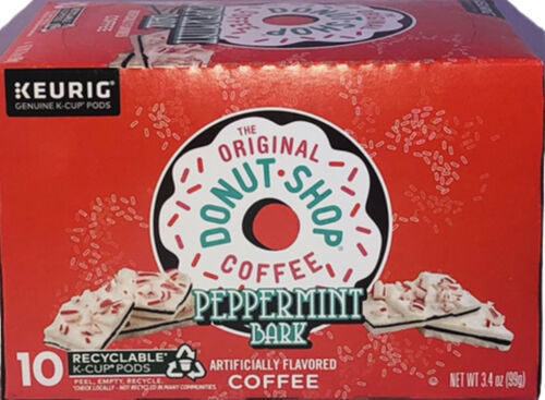 Primary image for Donut Shop PEPPERMINT BARK 10 K-Cup Coffee Pods Keurig-BRAND NEW-SHIPS N 24 HRS