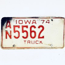 1974 United States Iowa Base Truck License Plate AN 5562 - $18.80