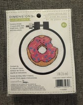 NEW Dimensions Cross Stitch Kit  Cute Donut #72-75972 - 3” SEALED - FREE... - $158.55 MXN