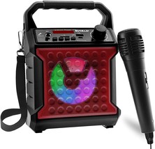 Portable Bluetooth Wireless Karaoke Machine Party Lights +Carry Strap for Kids - £20.25 GBP