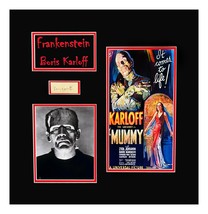 Boris Karloff Autograph Book Page Cut Museum Framed Ready to Display - £1,241.96 GBP