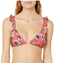 Vicious Young Babes - VYB Women&#39;s Ruffle Swimsuit Bra Bikini Top, Coral,... - $11.69