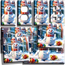 Happy Snowman American Town Christmas Light Switch Outlet Wall Plates Home Decor - £9.50 GBP+