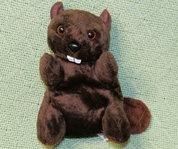 1997 Mighty Star Beaver B EAN Bag Plush 24K Special Effects 6&quot; Stuffed Animal - £8.55 GBP