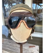 WWII USAAF A-9 Summer Flying Helmet Small + 1944 Aviator Leather Goggles... - $7,476.95 MXN