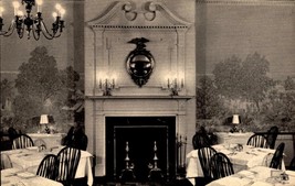 RPPC Fireplace postcard Illinois IL Chicago Harding&#39;s Colonial Room Interior - £3.11 GBP