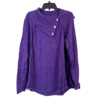 Karen Scott Womens Medium Purple Cotton Overlay Pullover Sweater NWT T72 - £17.18 GBP