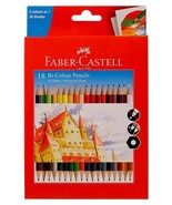 Faber-Castell Bi-Colour Pencil, Assorted - 18 Shade (1 SET) - £10.57 GBP