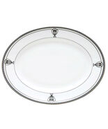 Lenox Westchester Legacy Oval Serving Platter 13.25" Platinum Trim USA N... - $64.90