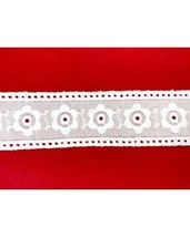 Divider Lace Broderie Anglaise Guipure 4 CM San Rooster 4BF03 Scalloped - £1.80 GBP