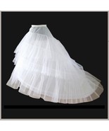 Fluffy Sweeping Three Layers Court Train Petticoat Underskirt Wedding Go... - £56.25 GBP
