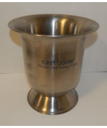 Grey Goose Vodka Stainless Steel Bottle Ice Bucket Bowl Silver 9 Inch - £29.28 GBP