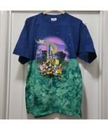 VTG 90s Disney Animation California Adventure All Over Print T-Shirt Mens L - $121.46 CAD