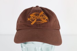 Vintage Faded Spell Out New Holland Brewing Beer Strapback Hat Cap Brown Cotton - £19.07 GBP