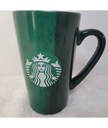 Starbucks Tall 16 oz Coffee Mug 2021 Green Red Christmas Holidays - $11.87