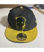 Marvel The Punisher Hat Men Black 9Fifty New Era Snap Back Cap Black Yellow - $12.22