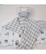 Rabbit + Bear organic Emily Oliver COW lovey Security Blanket grey plaid... - $602.32 MXN