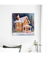 Ready To Hang Framed Canvas Wall Art Print 16X16 Funky Gingerbread Line ... - £31.41 GBP