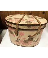 Vintage Fabric Covered Sewing Box w/Rope Handles Contains Vintage Sewing... - $49.00