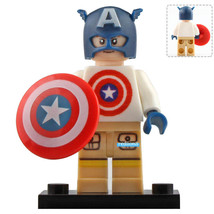 Captain America (Friendly Patriot) Super Heroes Lego Compatible Minifigure Toys - £2.38 GBP