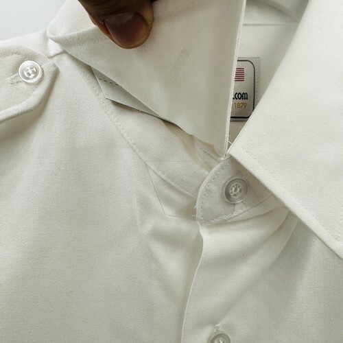 NEW Marlow White Shirt MEN'S TAPERED BODY SHORT SLEEVE, TYPE 1 RN#62573 Size 17 Item image 5