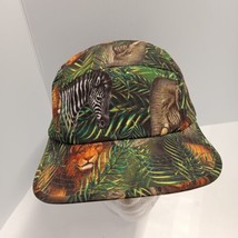 Urban Outfitters Jungle Rainforest All Over Print 5 Panel Hat Lions Elephants - £22.01 GBP